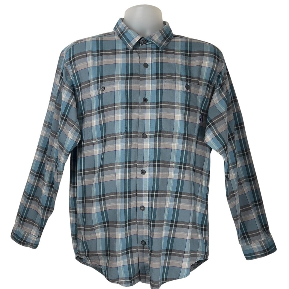 Patagonia Organic Cotton Long Sleeve Button-Up Flannel Shirt Men's Medium Casual